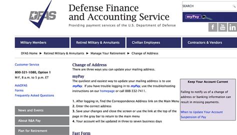 dfas address.